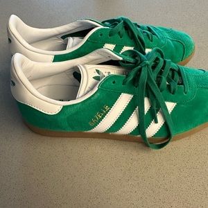 Green Adidas Gazelles